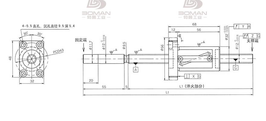 KURODA GG1220AS-BALR-0900A 黑田精工丝杆怎么安装的