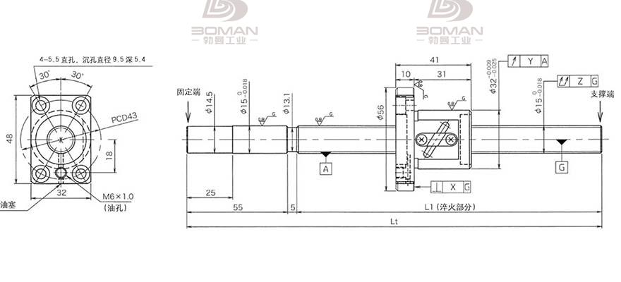 KURODA GG1504DS-BALR-0600A 山东黑田丝杆