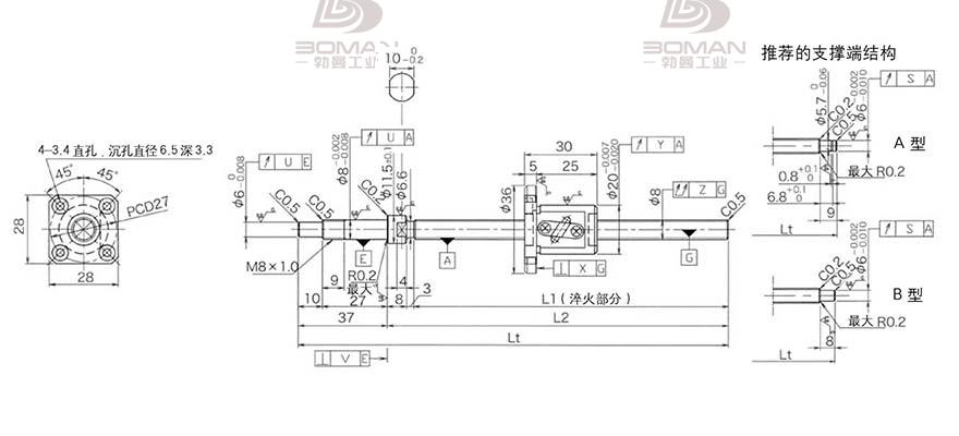KURODA GP0802DS-AAFR-0170B-C3F 黑田精工的滚珠丝杠好用吗