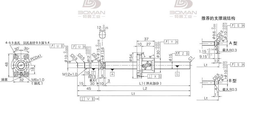 KURODA GP1502DS-BAPR-0600B-C3F 黑田丝杠厂家