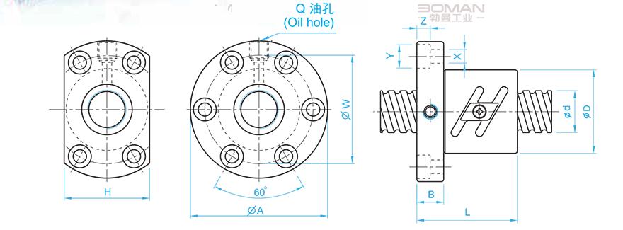 TBI SFT03220-2.5 tbi丝杆研磨的轧制分别