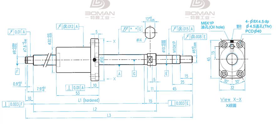 TBI XSVR01210B1DGC5-230-P1 滚珠丝杠台湾TBI产品手册