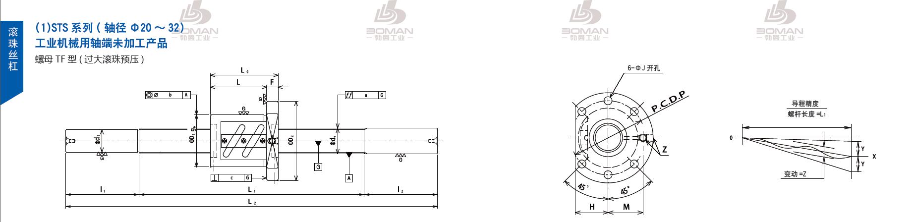 TSUBAKI STS3205-600C5-B tsubaki丝杆