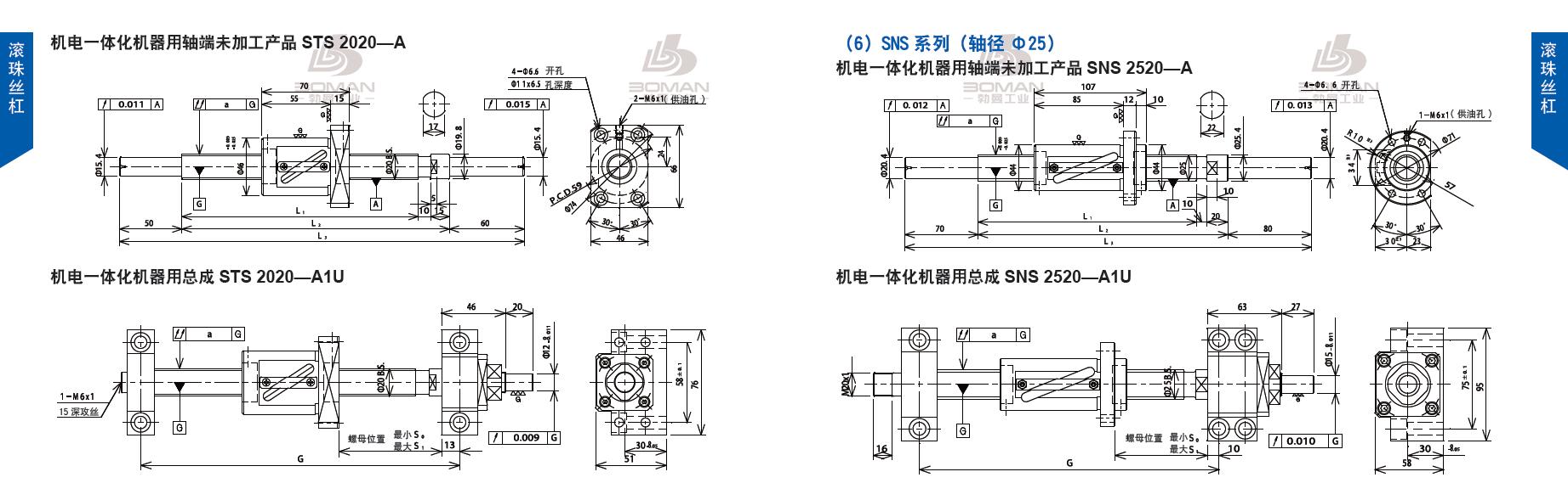 TSUBAKI STS2020-545C5-A tsubaki滚珠丝杆